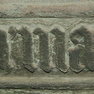 Hubbelrath, St. Cäcilia, Glocke des Gießers Heinrich Brodermann, Detail
