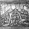 Dom, Karlsschrein (nach 1182-1215), Dachrelief: Wunder der blühenden Lanzen