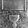 Sterbeinschrift des Konrad Ulmer auf einem Metalltäfelchen