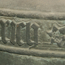 Hubbelrath, St. Cäcilia, Glocke des Gießers Heinrich Brodermann, Detail