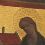 Liebfrauen, Barbarakapelle, Altarretabel, Detail Hl. Gertrud von Nivelles (um 1420/30)