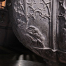 Taufbecken aus Zinnguss, Detail, hl. Martin 1