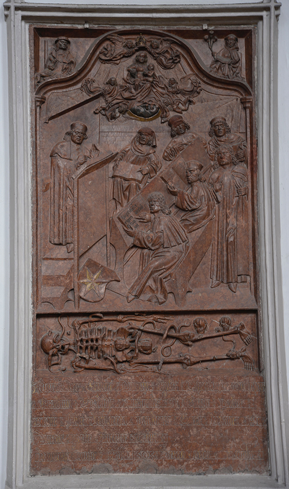 Sterbeinschrift auf dem Epitaph des Johann Permetter, genannt Adorf