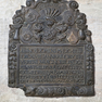 Wappengrabtafel mit Sterbevermerk für den Domherrn Philipp von Guttenberg.