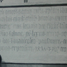 Tafel mit datierter Memorialinschrift