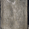Grabplatte für die Witwe des Joachim Bibow, Jakob Bentzin, Christian O. und Liboria Trendelenburg (Witwe Pyl)
