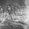 Kritzelinschrift, Jahreszahl, Detail