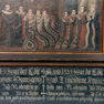 Die Grabinschriften im Sockel des Epitaphs für Hans Georg von Rodenstein und seine Familie.