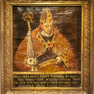 Gemälde des Abtes Lullus mit Gedenkinschrift