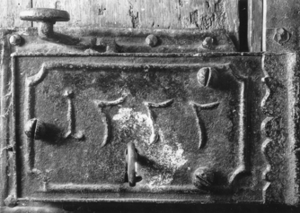 Bild zur Katalognummer 205: Türschloss aus Eisen mit Jahreszahl