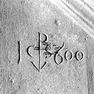 Kanzel, Quadersteine mit Initialen, Jahreszahl und Marken (Steinmetzzeichen?)