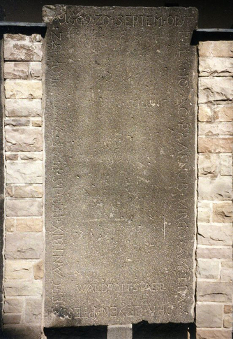 Bild zur Katalognummer 377: Grabplatte für die Nonne und Sangmeisterin Amelia von der Leyen