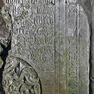 Grabplatte, zuerst vermutlich für Abt Christian von Eldena, später für Henning von Walsleben