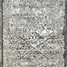 Grabplatte für Hieronymus Dargatz, Martin Gültzow, Karsten Kiesow, Joachim Parlow und Johann Christoph Koblanck