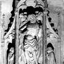 Epitaph des Lukas und der Ursula Ingolstetter aus Sandstein, in die Wand eingelassen.