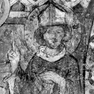 Wandmalereien, an Süd-und Nordwand der Burgkapelle.Heilige mit Nimben.