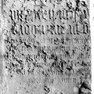 Grabinschrift für Ottilie Weger auf der Platte für Dorothea Pramer (Nr. 277). Zweitbenutzung der Platte. Für die Zweitbeschriftung um 180 ° gedreht. Nähere Beschreibung siehe Nr. 277.