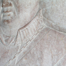 Sterbeinschrift für den Abt Johannes Pluer auf einer figuralen Grabplatte