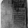 Inschriftentafel vom Epitaph für den Reichsgrafen Johannes Paulutus Calbulus (Giovanni Paulucci di Calbuli)