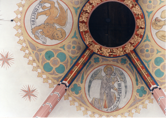 Bild zur Katalognummer 131: Gewölbemalerei mit Evangelistensymbolen