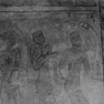 Wandmalerei III, Begegnung der drei Lebenden mit den drei Toten (A, B)