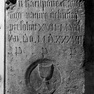 Grabplatte für Johannes Bodensteiner