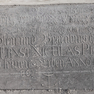 Grabplatte (Fragment) für Johannes Horn und Margareta Klatt (A) sowie für Ernst Nikolaus Peters