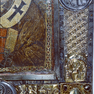 Burtscheid, St. Johann Baptist, Nikolaus-Ikone, Ausschnitt (Anf. 13. Jh./nach 1220)