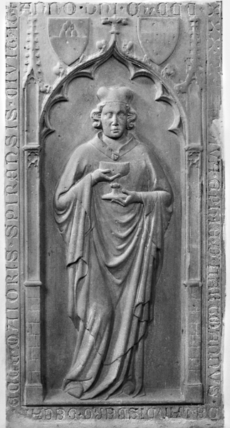 Bild zur Katalognummer 33: Grabplatte des Speyrer Domdekans Hartmann von Landsberg