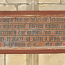 Dom, südl. Chorumgang, Grabdenkmal für Johannes Zemeke († 1245), Inschriftentafel (1490/91, 2. H. 15. Jh.?)