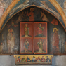 Liebfrauen, Barbarakapelle, Wandpaneel mit Altarretabel (um 1420/30)