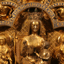 Kaiserswerth, St. Suitbertus, Suitbertusschrein, Giebel der Stirnseite mit Maria