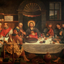 Werden, Schatzkammer St. Ludgerus, Tafelbild Abendmahl von Bartholomäus Bruyn d. J. (1565) 