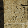 Gedächtnisinschrift für einen Unbekannten mit Vornamen Konrad, Detail
