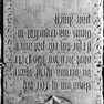 Grabplatte mit den Grabinschriften für die Kanoniker Schachtelan von Haslau (Nr.21) und Peter Fride (Nr.148), an der Südwand, im achten Joch von Westen, untere Reihe. Mehrfachverwendung der Platte, Platte bei Zweitverwendung 180° gedreht. Rotmarmor.