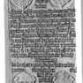 Kleine Wappengrabplatte für Maria Elisabeth Schätzl zu Hörmannsberg