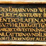 Städtisches Museum, Inschriftentafel Erbbegräbnis der Familie Weste (1612)