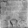 Grabinschrift auf dem Grabplättchen des Johann Eck