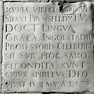 Grabinschrift auf dem Grabplättchen des Laurentius Sifanus
