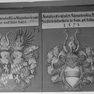 Wappentafel Anna Herzogin von Bayern, Maria Maximiliana Erzherzogin von Österreich, Scholastica Freifrau und Maria Gräfin von Schwarzenberg