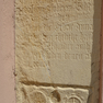 Sterbeinschrift auf der Wappengrabtafel des Sebastian Siber und seiner Frau Anna