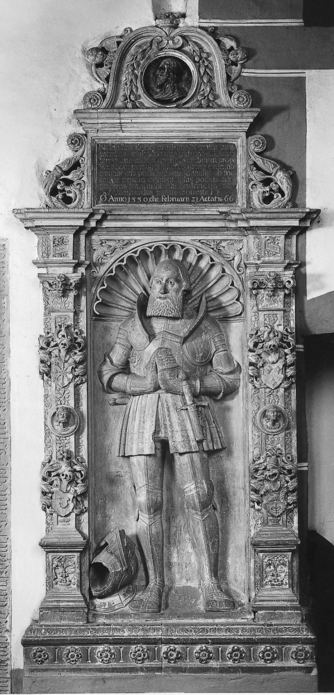 Bild zur Katalognummer 204: Renaissance-Epitaph für Friedrich (den Älteren) von Schönburg auf Wesel, "Ewige Anbetung"