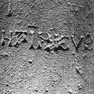 Kleine Inschrift eines Zimmermanns Heinrich an der Nordwand des Südchores.
