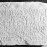 Gedenkinschrift (?) aus der alten Kelter in Baach