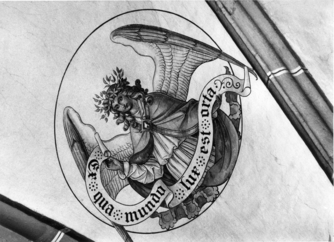 Bild zur Katalognummer 132: Deckenmalerei mit der Darstellung von acht Engeln in Medaillons