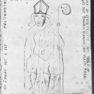 Nachzeichnung der Grabplatte von Abt Heinrich IV. von Swinrode, gen. Schweinrüde