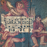 Altarretabel, Detail Liturgischer Text
