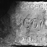 Fragmentarische Grabplatte der Margaretha Becker 