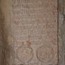 Grabinschrift für Hans Teichstetter (Teugstetter) auf einer Wappengrabtafel