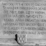 Sterbeinschrift auf dem Epitaph des Hans Demel und seiner Frau Anna Olgast